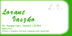 lorant vaszko business card